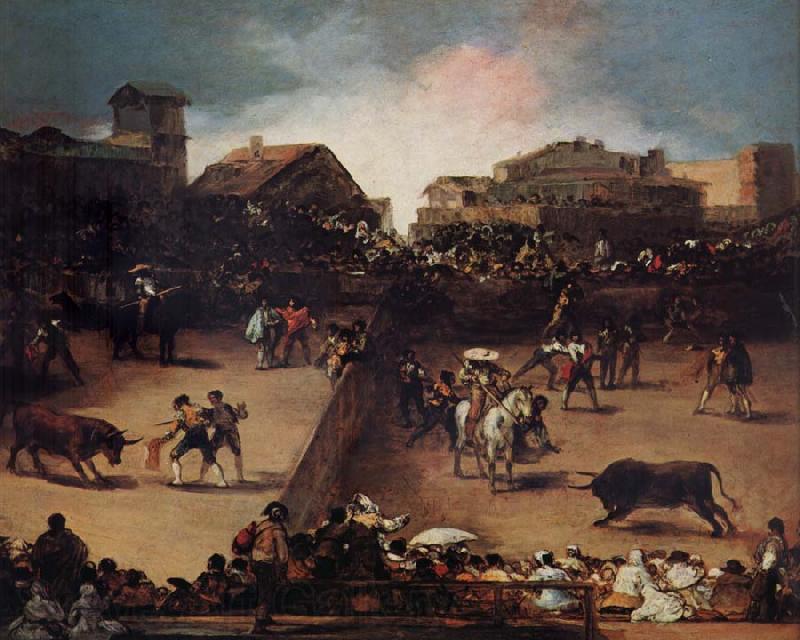 Francisco de goya y Lucientes The Bullifight Norge oil painting art